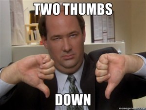 Bear thumbs down for this week