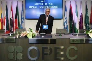 OPEC Secretary-General al-Badri arrives for a news conference after a meeting of OPEC oil ministers at OPEC's headquarters in Vienna