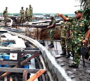 Nigerian Army Uncovers Oil Bunkering Site Near Govt House