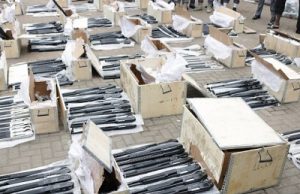 BREAKING! Container-Load Of Arms Found In Lagos Port