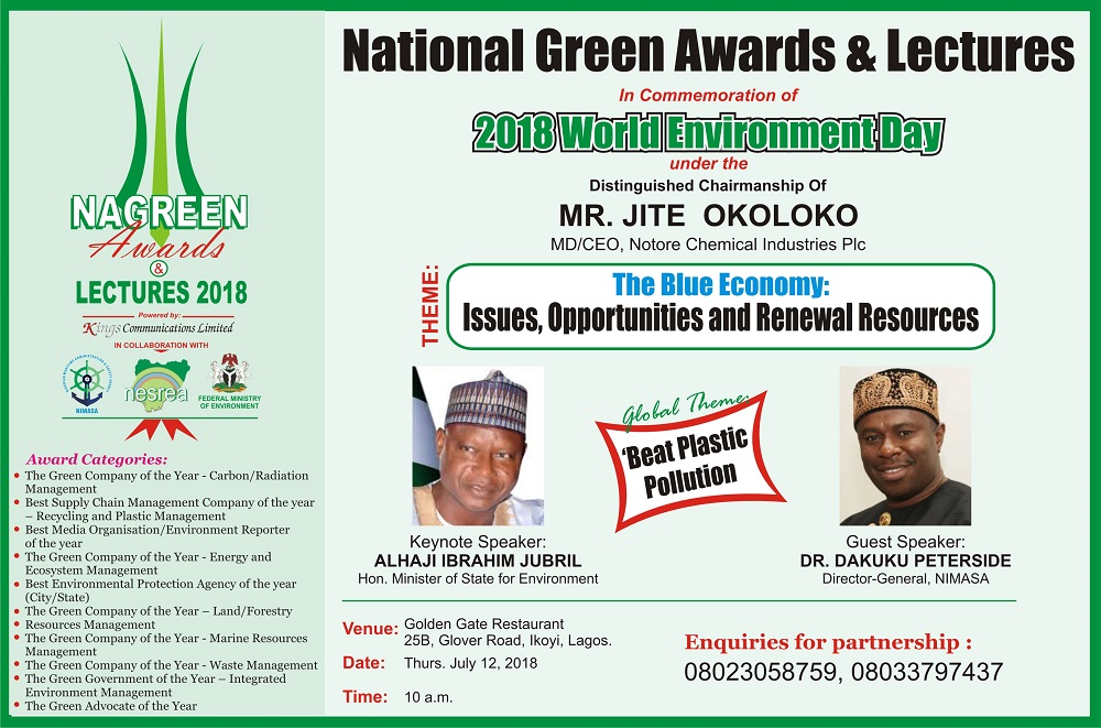 NATIONAL GREEN AWARDS AND LECTURE - NAGREEN 2018