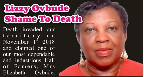 Mrs. Lizzy Ovbude: Shame To Death