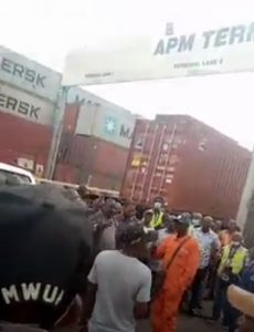 APMT Crisis: MWUN Protests Foreigners As Crane Operators, Chief Accountant, Security