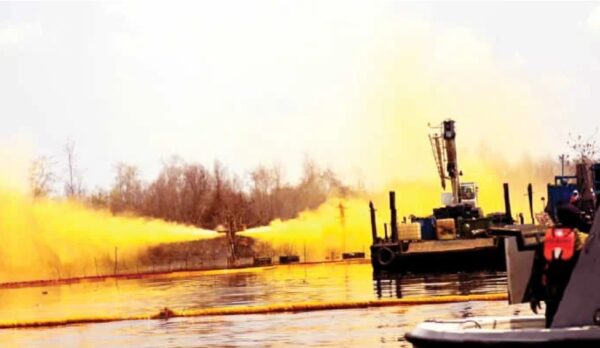 Well operated by Eroton spills crude oil in Niger Delta