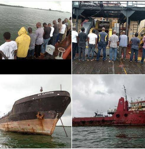 Oil Theft: Navy, EFCC  Hands Over Vessels, Crew